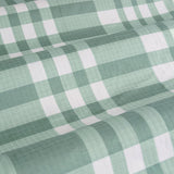 Duvet Covers: Ardor Ronan Green Plaid Jacquard Quilt Cover Set King