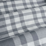 Duvet Covers: Ardor Ronan Grey Plaid Jacquard Quilt Cover Set Queen