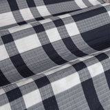Duvet Covers: Ardor Ronan Navy Plaid Jacquard Quilt Cover Set Queen