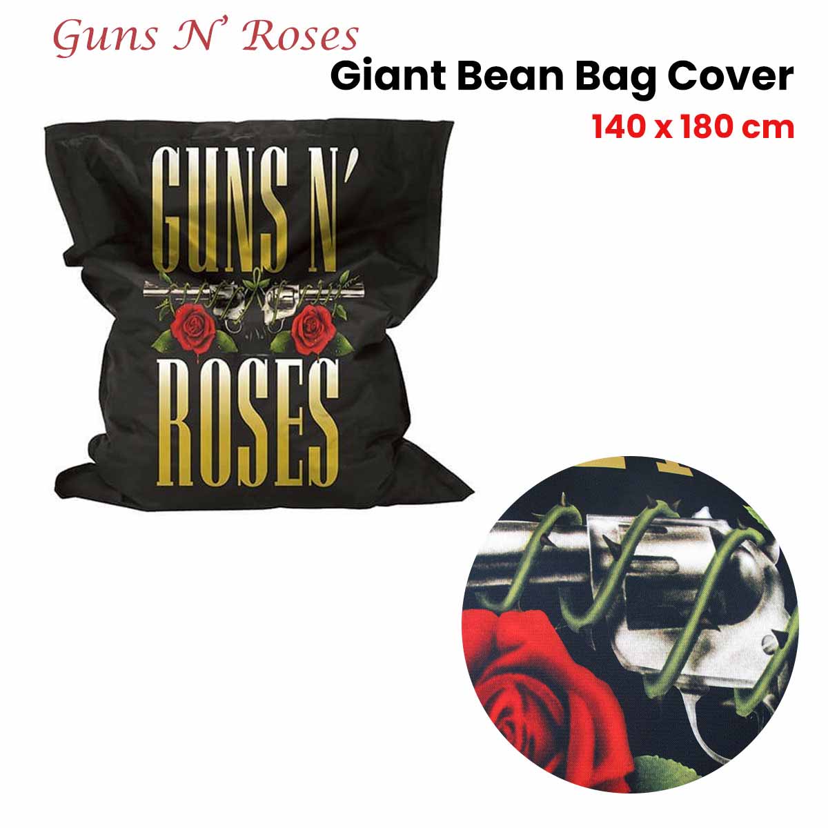 Sofa Accessories: Guns N' Roses Giant Bean Bag Cover 140 x 180 cm