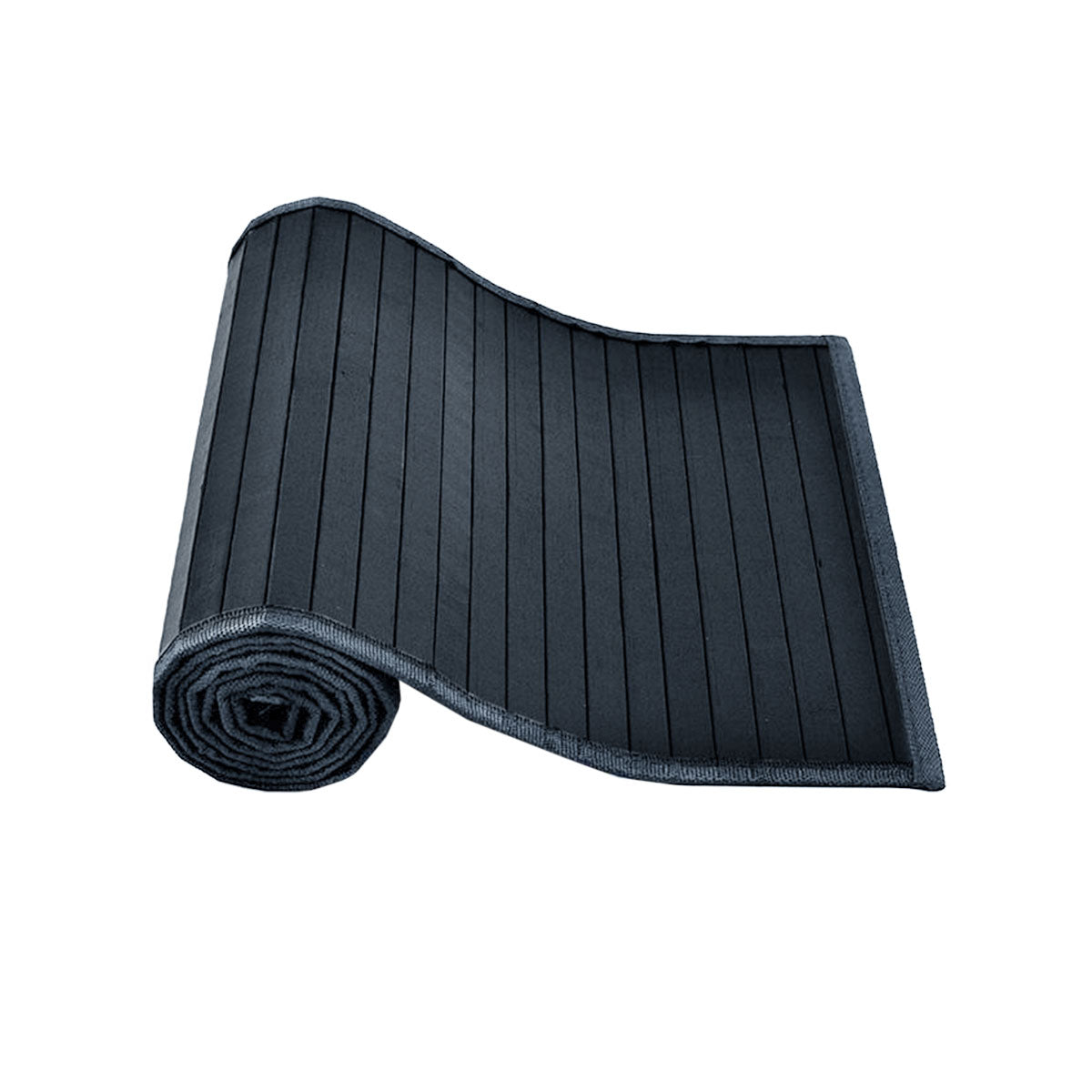 Table Linen & Kitchen Towels: Broad Slat Bamboo Table Runner 140 x 33cm Dark Grey