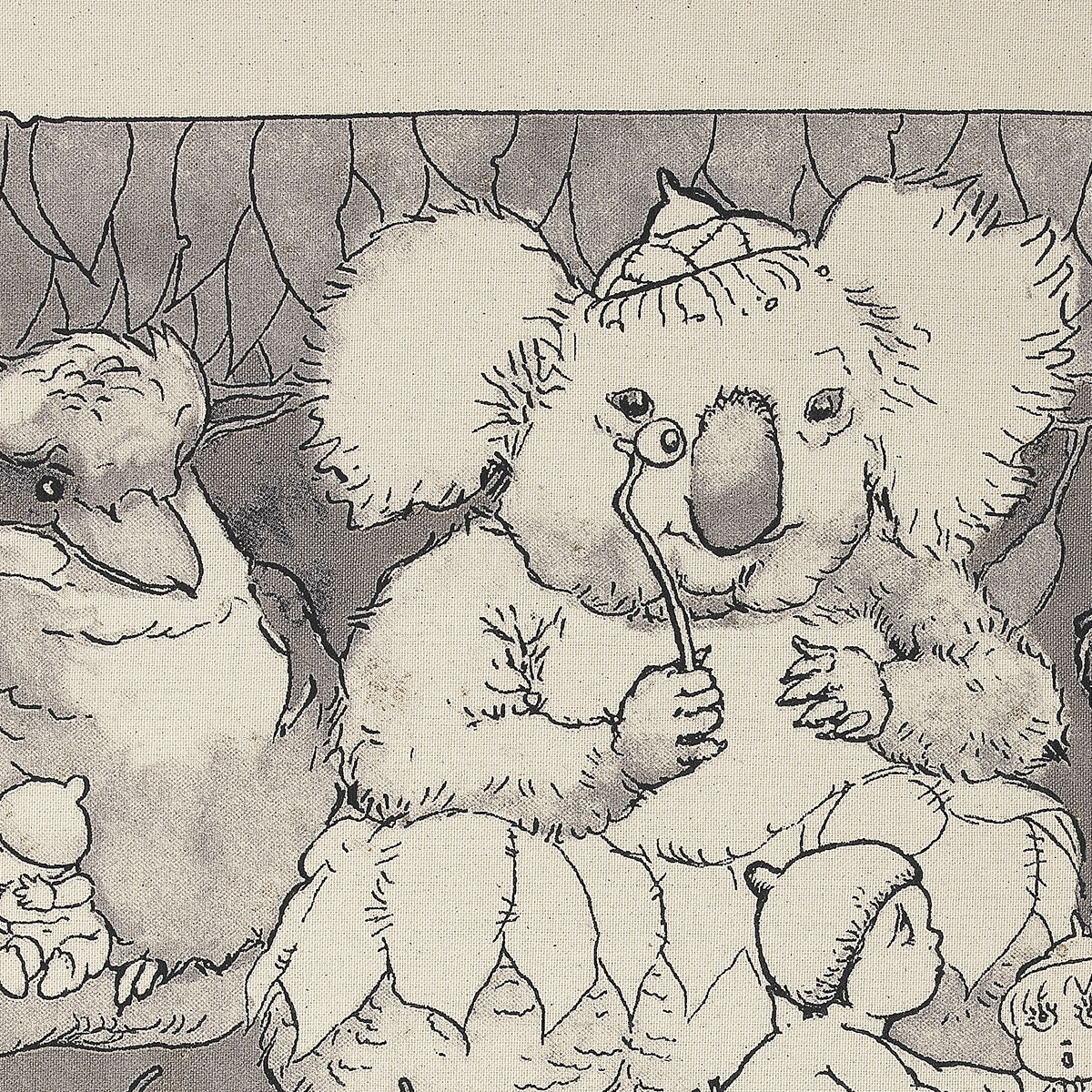 Table Linen & Kitchen Towels: Set of 2 May Gibbs Mrs Bear's Party Cotton Heritage Tea Towels 50 x 70 cm
