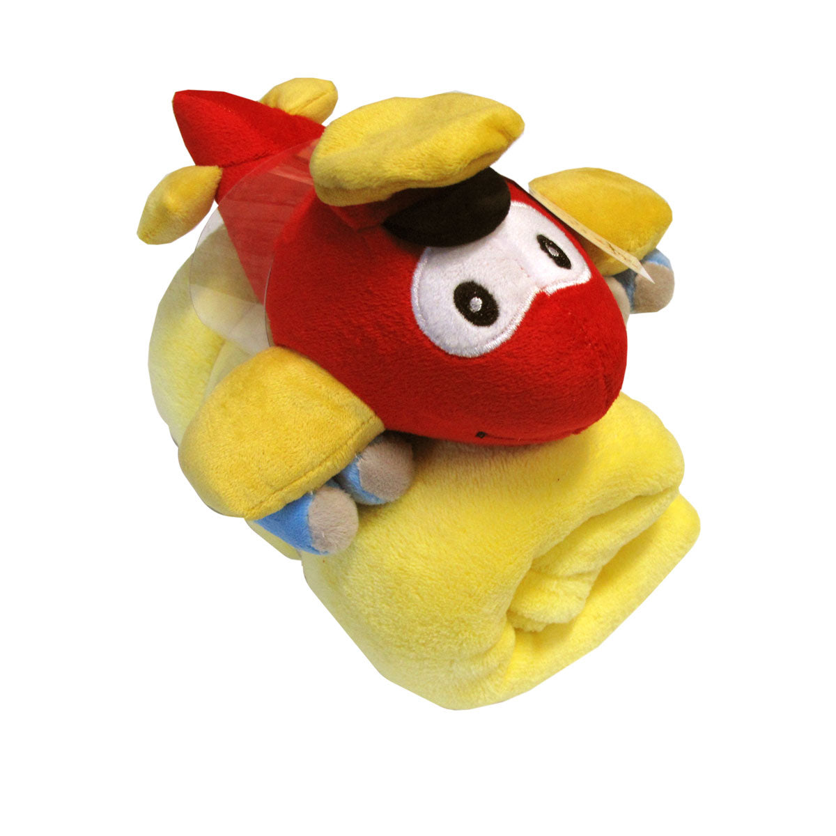 Blankets & Throws: Baby Red Blanket with Toy Aeroplane