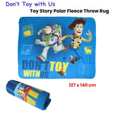 Blankets & Throws: Toy Story Don't Toy with Us Polar Fleece Throw Rug 127 x 140 cm