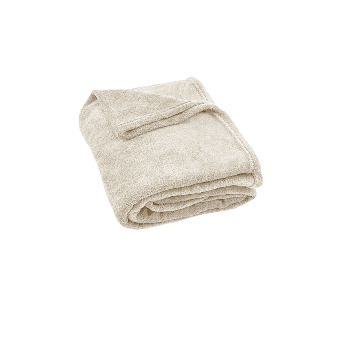 Blankets & Throws: 240GSM Urban Ultra Soft Coral Fleece Throw Rug 120 x 150cm Oatmeal