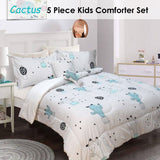 Quilts & Duvets: Ramesses 5 Piece Kids Comforter Set Cactus Single