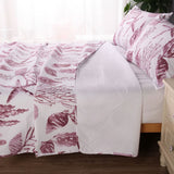 Quilts & Duvets: Ramesses Coast Pink 3 Pcs Bamboo Blend Ultrosonic Reversible Comforter Set King