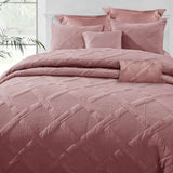 Quilts & Duvets: Ramesses Canyou Rose 7- Piece Air Cloud Bamboo Blend Matelasse Comfort Set Queen