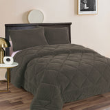 Quilts & Duvets: Ramesses Teddy Fleece 3 Pcs Comforter Set Charcoal King