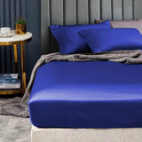 Bed Sheets: Ramesses 1500TC Elite Egyptian Cotton Sateen Fitted Sheet Combo Set Royal Blue Single