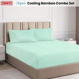 Bed Sheets: Ramesses Aqua 2000TC Cooling Bamboo Combo Set King Single