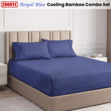 Bed Sheets: Ramesses Royal Blue 2000TC Cooling Bamboo Combo Set Queen
