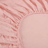 Ramesses 1000TC Linen Bamboo Fitted Sheet Combo Set Dusty Pink Double