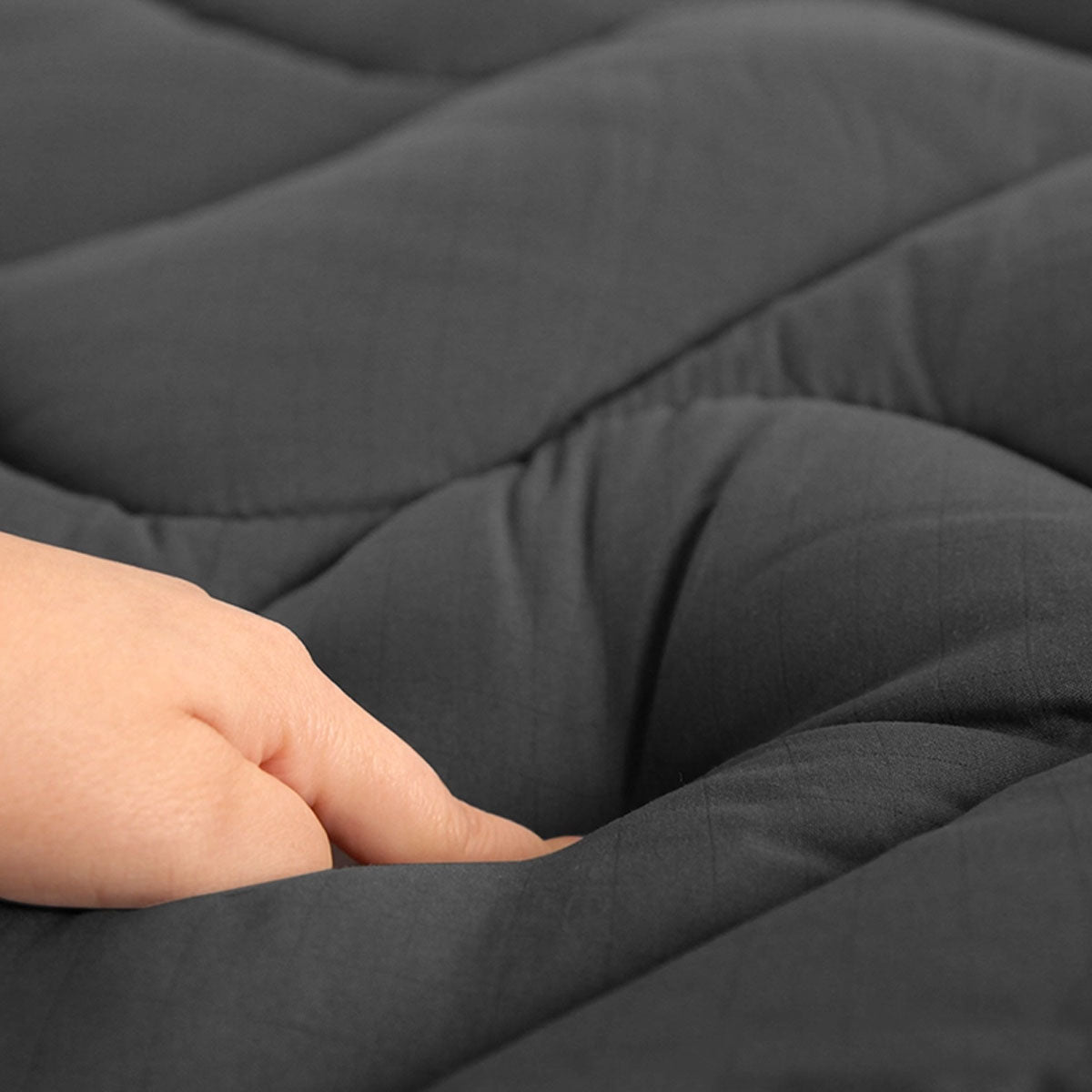 Mattress Protectors: Ramesses 1000GSM Charcoal Mattress Topper Double