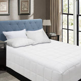 Quilts & Duvets: Shangri La Bamboo Blend Microfiber Box End Quilt White Queen
