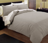 Duvet Covers: Kingtex Pintuck Quilt Cover Set Linen Double