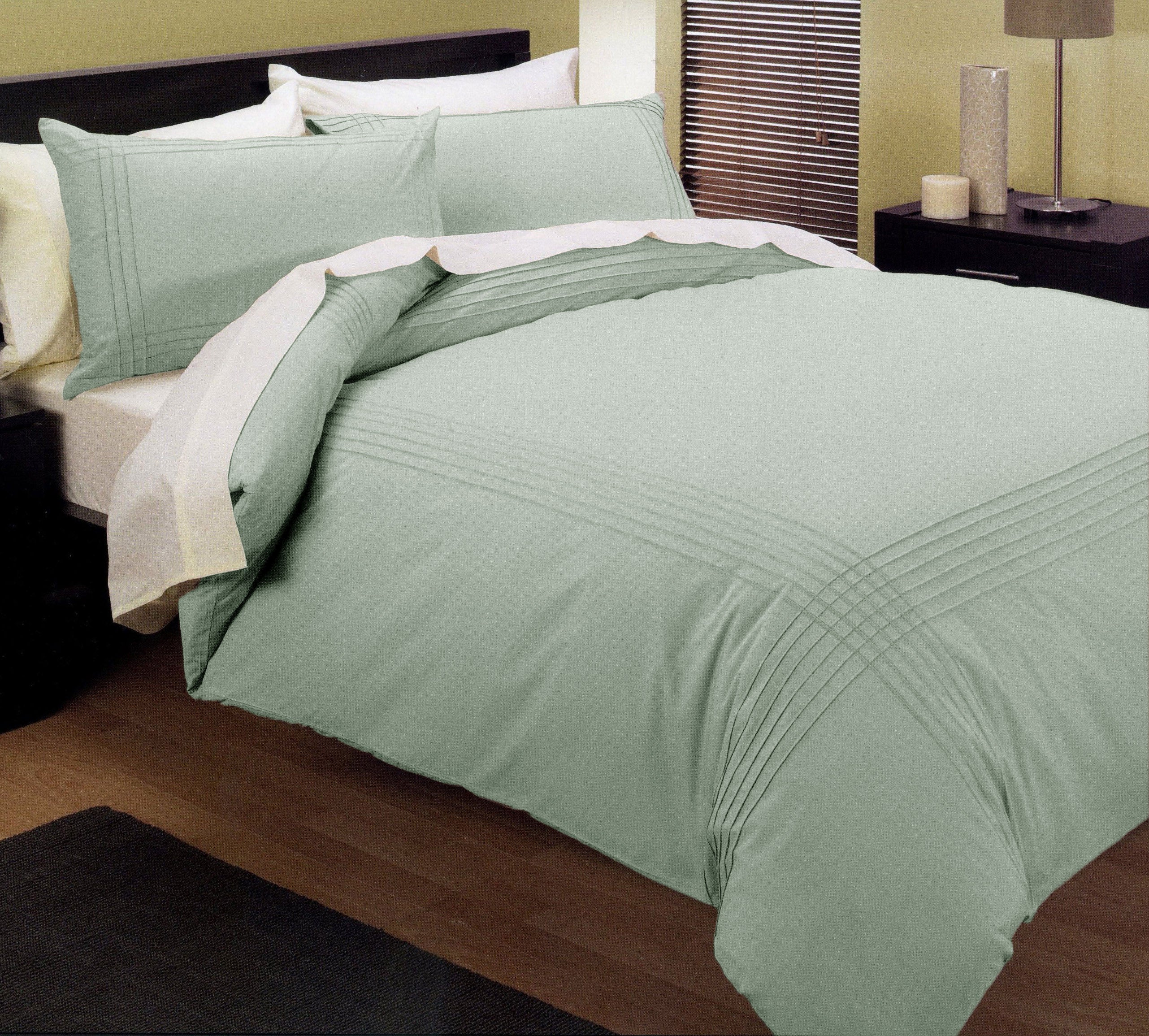 Duvet Covers: Kingtex Pintuck Quilt Cover Set Melon Queen
