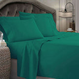Bed Sheets: Shangri La 1800 Series Microfibre Sheet Set Teal Queen