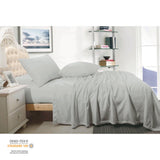 Bed Sheets: Shangri La Cashmere Touch Micro Flannelette Sheet Set Silver Queen