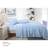 Bed Sheets: Shangri La Ultra Soft Cashmere Touch Micro Flannelette Sheet Set Steel Blue Queen