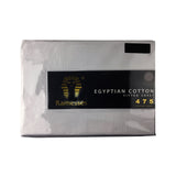 Bed Sheets: Ramesses 475TC Egyptian Cotton Fitted Sheet Queen Silver