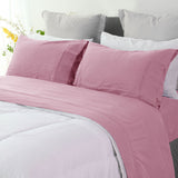 Bed Sheets: Ramesses Classic Rose Pebble Wash Linen Look Alternative Sheet Set Queen
