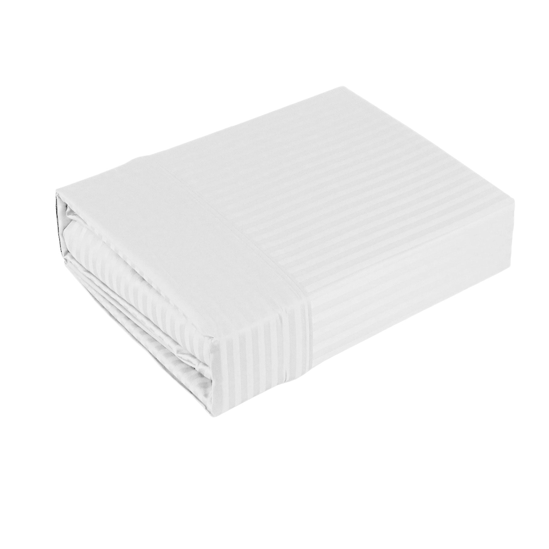 Bed Sheets: Ramesses 1000TC American Pima Cotton Narrow Stripe Sheet Set White Queen