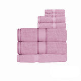 Bath Towels & Robes: Kingtex 550gsm Cotton 7 Pce Bath Sheet Set Rose
