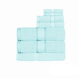 Bath Towels & Robes: Kingtex 550gsm Cotton 7 Pce Bath Sheet Set Soft Aqua