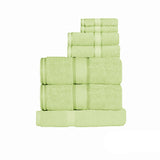 Bath Towels & Robes: Kingtex 550gsm Cotton 7 Pce Towel Set New Apple
