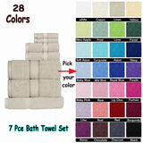 Bath Towels & Robes: Kingtex 550gsm Cotton 7 Pce Towel Set Shiraz