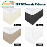 Bed Valances: KINGDOM Box Pleated Valance Cream - DOUBLE