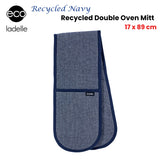 Oven Mitts & Pot Holders: Ladelle Eco Recycled Navy Double Oven Mitt 17 x 89 cm