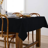 Table Linen & Kitchen Towels: Ladelle Base Black Linen Look 100% Cotton Tablecloth 150 x 300 cm