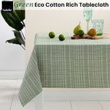 Table Linen & Kitchen Towels: Ladelle Green Eco Cotton Rich Tablecloth 150 x 265 cm