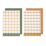 Table Linen & Kitchen Towels: Ladelle Set of 4 Retreat Cotton Kitchen Tea Towels 50 x 70 cm Mix