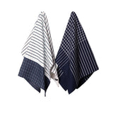 Table Linen & Kitchen Towels: Ladelle Kyrie Cotton Set of 2 Jumbo Kitchen Towels 60 x 80 cm Navy