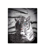 Blankets & Throws: Just Home Blue Eyes Stripes Tiger Polar Fleece Throw Rug