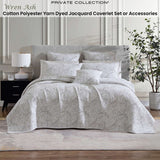 Private Collection Wren Ash Cotton Polyester Yarn Dyed Jacquard Coverlet Set Queen/King