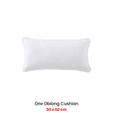 Private Collection Cornell White Oblong Filled Cushion 30 x 60cm