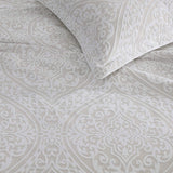 Private Collection Arlet Stone Cotton Rich Jacquard Quilt Cover Set Queen