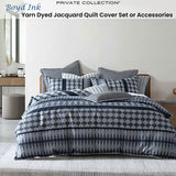 Private Collection Boyd Ink Yarn Dyed Jacquard Quilt Cover Set Super King