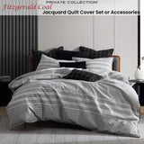 Private Collection Fitzgerald Coal Jacquard Quilt Cover Set Queen