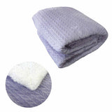 Blankets & Throws: Ardor Liam Lilac Winter Fleece Blanket with Sherpa Reverse 150x200cm
