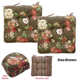 Cushions & Throws: Lylac Homewares Petal Delights Set of 2 Cotton Chair Pads Elsa Brown