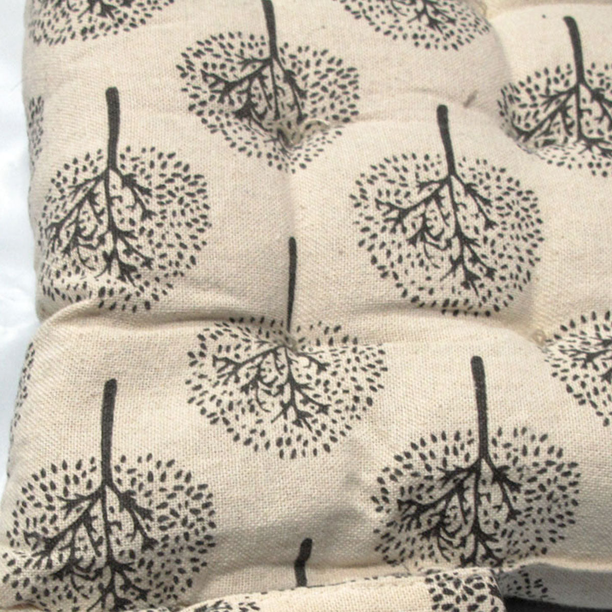 Cushions & Throws: Lylac Homewares Tree of Life Set of 2 Cotton Chair Pads Natural