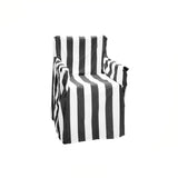 Sofa Accessories: Rans Alfresco 100% Cotton Director Chair Cover - Striped Black