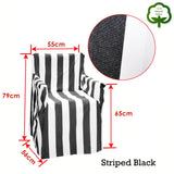 Sofa Accessories: Rans Alfresco 100% Cotton Director Chair Cover - Striped Black