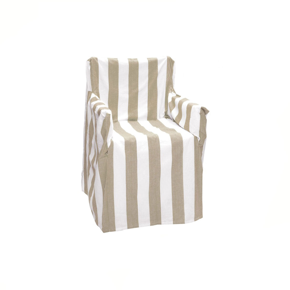 Sofa Accessories: Rans Alfresco 100% Cotton Director Chair Cover - Striped Bleach Sand