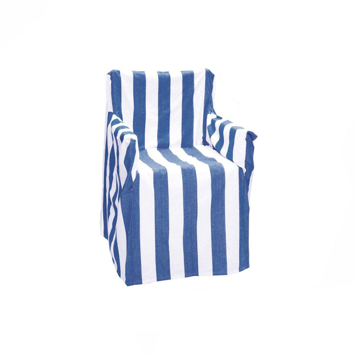 Sofa Accessories: Rans Alfresco 100% Cotton Director Chair Cover - Striped Cobalt Blue